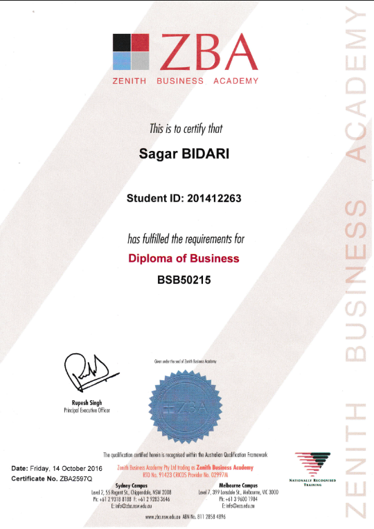 Diploma in Business